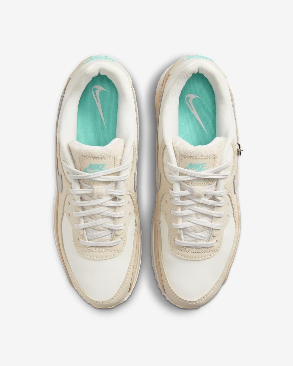 Nike Air Max 90 Phantom/Shimmer/Pearl White/Metallic Silver | Womens Nike Lifestyle