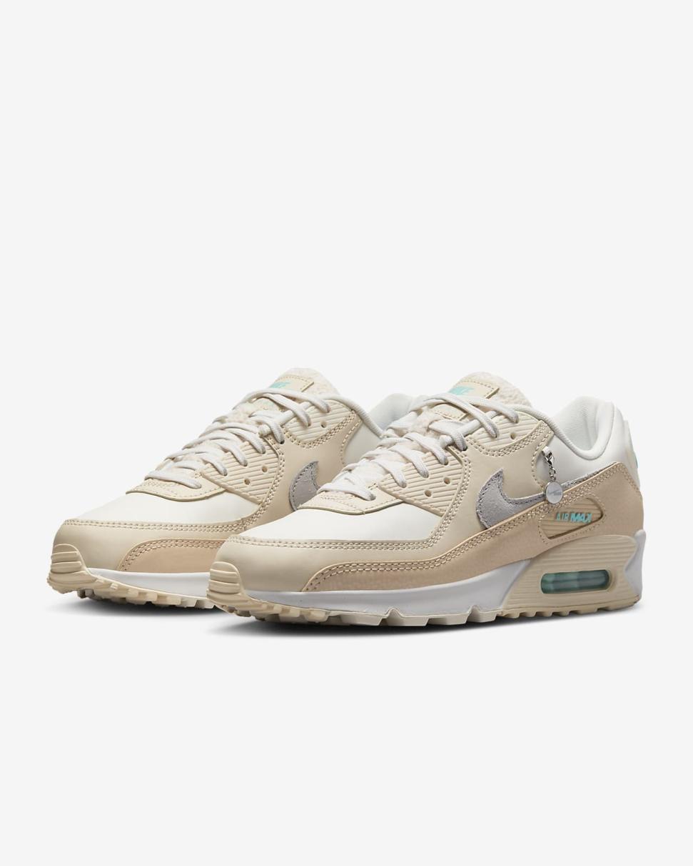 Nike Air Max 90 Phantom/Shimmer/Pearl White/Metallic Silver | Womens Nike Lifestyle