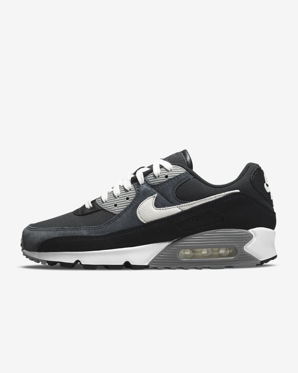 Nike Air Max 90 Premium Off Noir/Black/Particle Grey/Summit White | Mens Nike Lifestyle