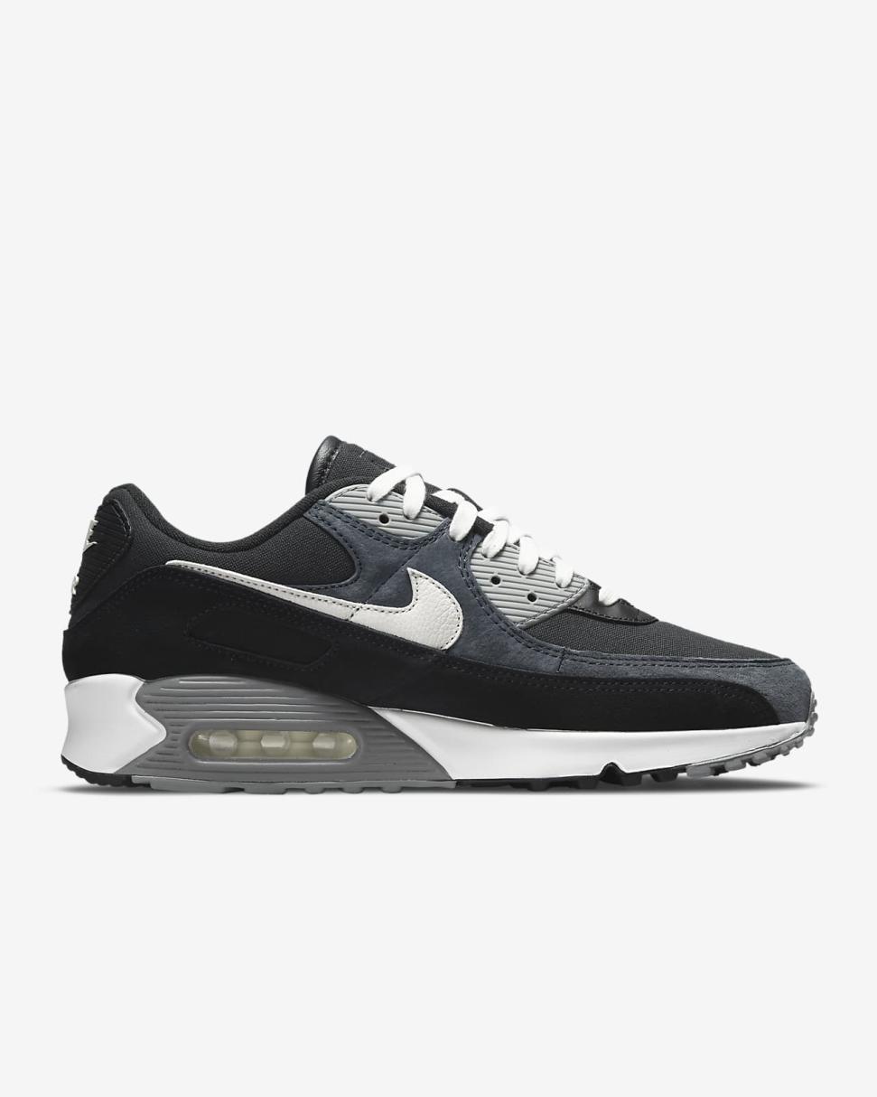 Nike Air Max 90 Premium Off Noir/Black/Particle Grey/Summit White | Mens Nike Lifestyle