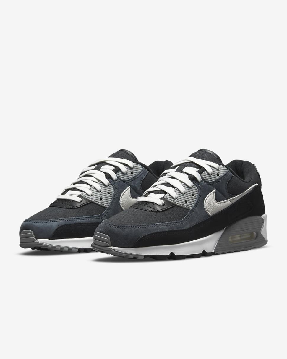 Nike Air Max 90 Premium Off Noir/Black/Particle Grey/Summit White | Mens Nike Lifestyle