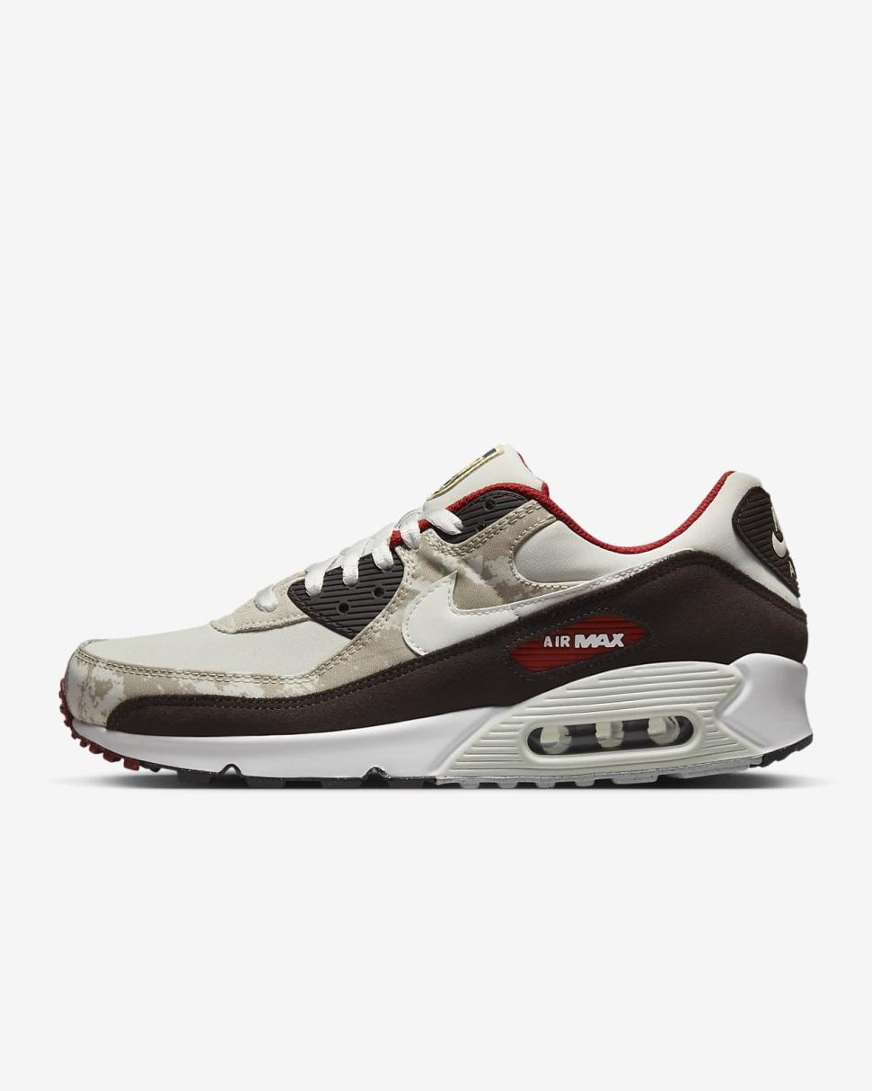 Nike Air Max 90 SE Light Bone/Khaki/Velvet Brown/Summit White | Mens Nike Lifestyle