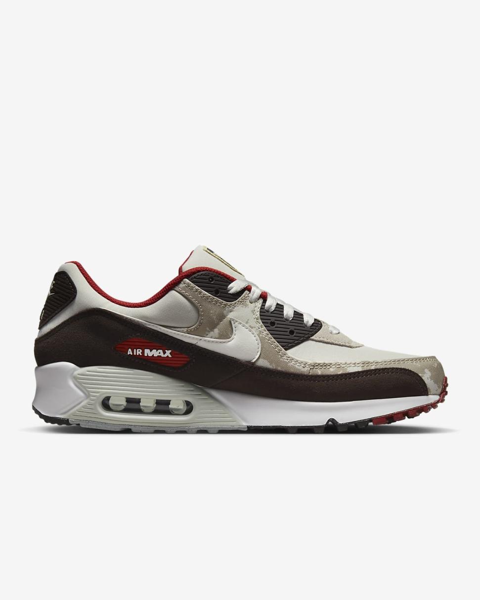 Nike Air Max 90 SE Light Bone/Khaki/Velvet Brown/Summit White | Mens Nike Lifestyle