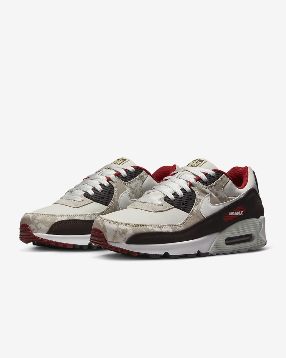 Nike Air Max 90 SE Light Bone/Khaki/Velvet Brown/Summit White | Mens Nike Lifestyle