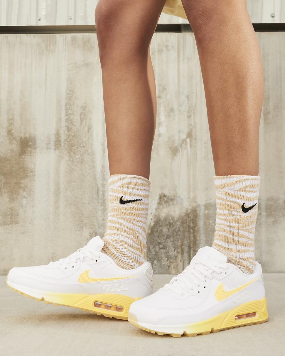 Nike Air Max 90 SE White/Alabaster/Sail/Citron Pulse | Womens Nike Lifestyle
