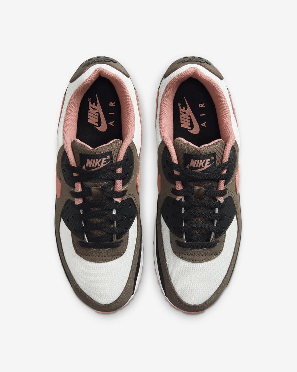 Nike Air Max 90 Summit White/Ironstone/Black/Red Stardust | Mens Nike Lifestyle