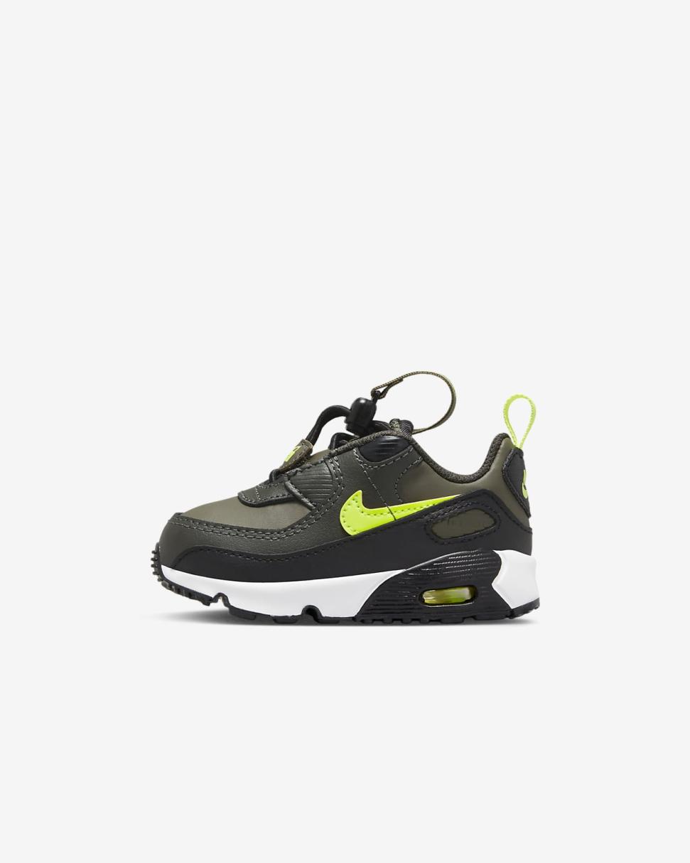 Nike Air Max 90 Toggle Medium Olive/Sequoia/Black/Volt | Kids Nike Air Max