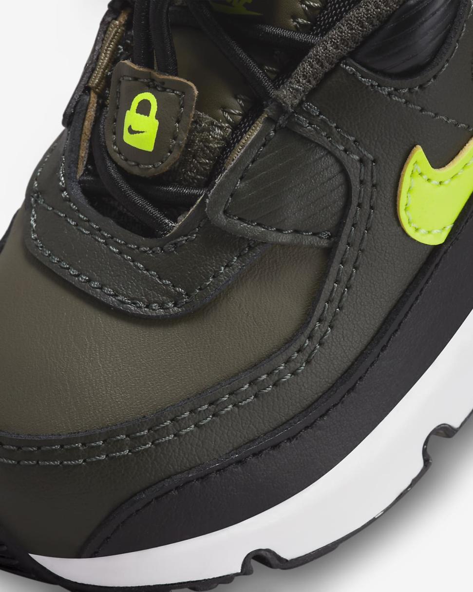 Nike Air Max 90 Toggle Medium Olive/Sequoia/Black/Volt | Kids Nike Air Max