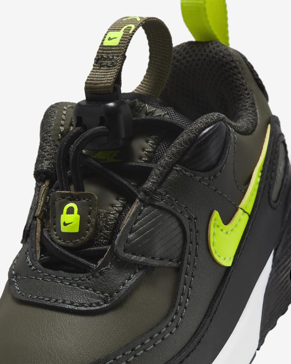Nike Air Max 90 Toggle Medium Olive/Sequoia/Black/Volt | Kids Nike Air Max