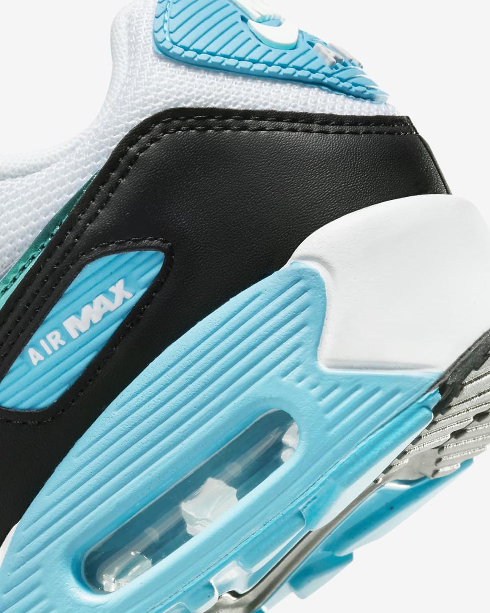 Nike Air Max 90 White/Blue Lightning/Black/Blue Lightning | Kids Nike Air Max