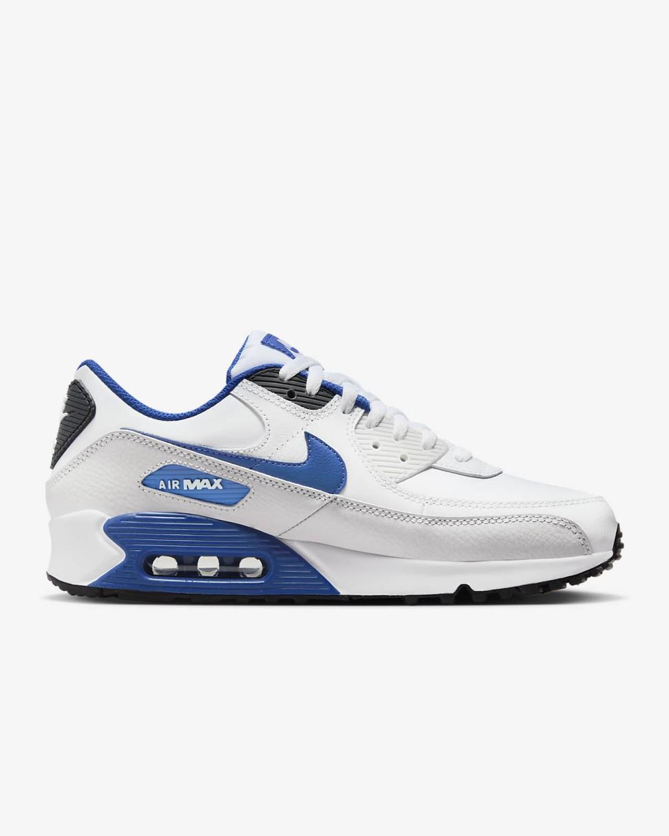 Nike Air Max 90 White/Photon Dust/Black/Game Royal | Mens Nike Lifestyle
