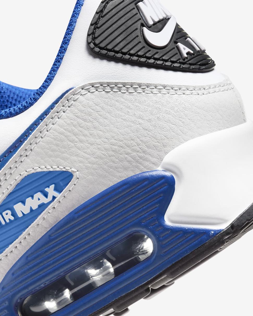 Nike Air Max 90 White/Photon Dust/Black/Game Royal | Mens Nike Lifestyle