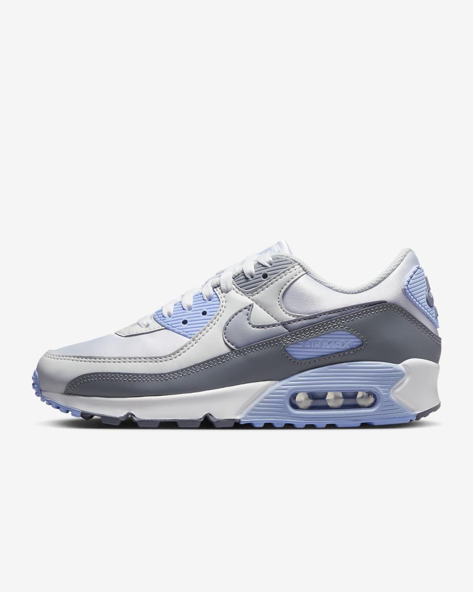 Nike Air Max 90 White/Photon Dust/Cobalt Bliss/Wolf Grey | Womens Nike Lifestyle