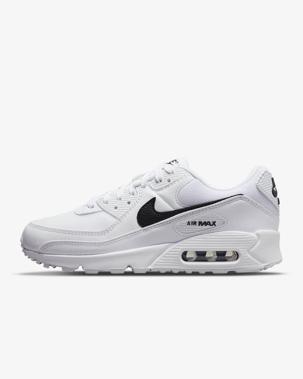 Nike Air Max 90 White/White/Black | Womens Nike First Day Kicks