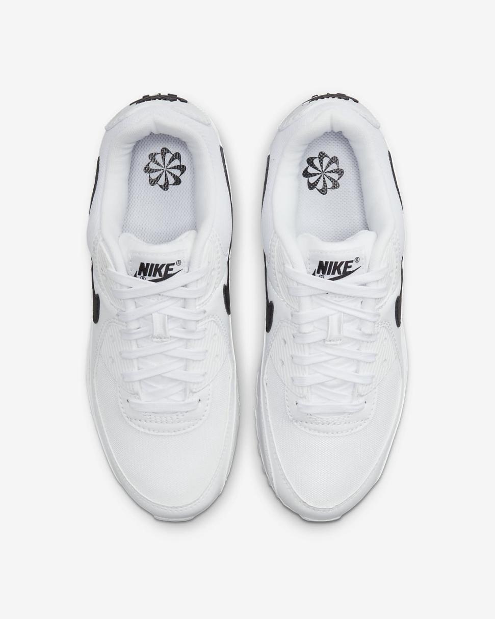 Nike Air Max 90 White/White/Black | Womens Nike First Day Kicks