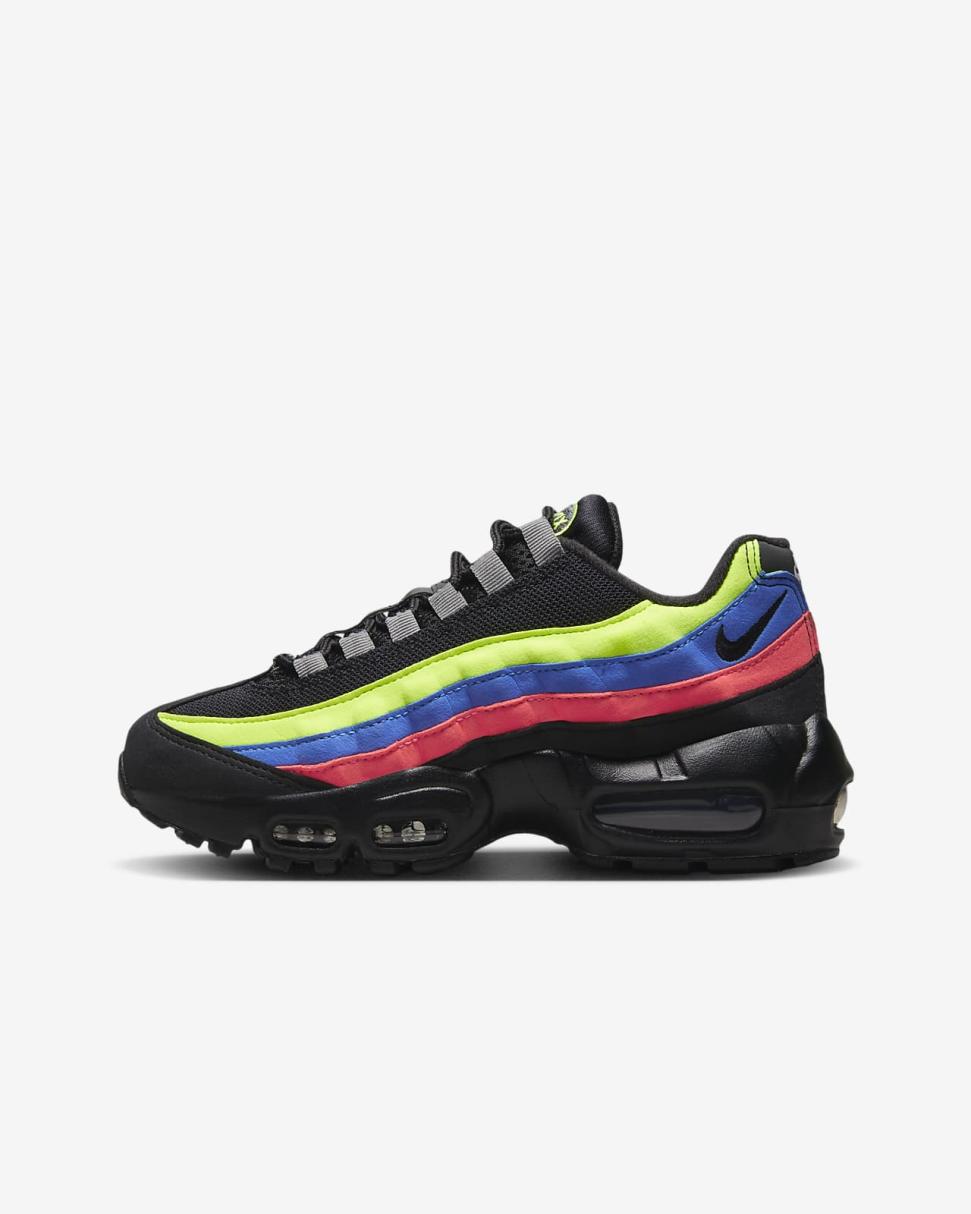 Nike Air Max 95 Black/Volt/Blue Crystal/Black | Kids Nike Air Max