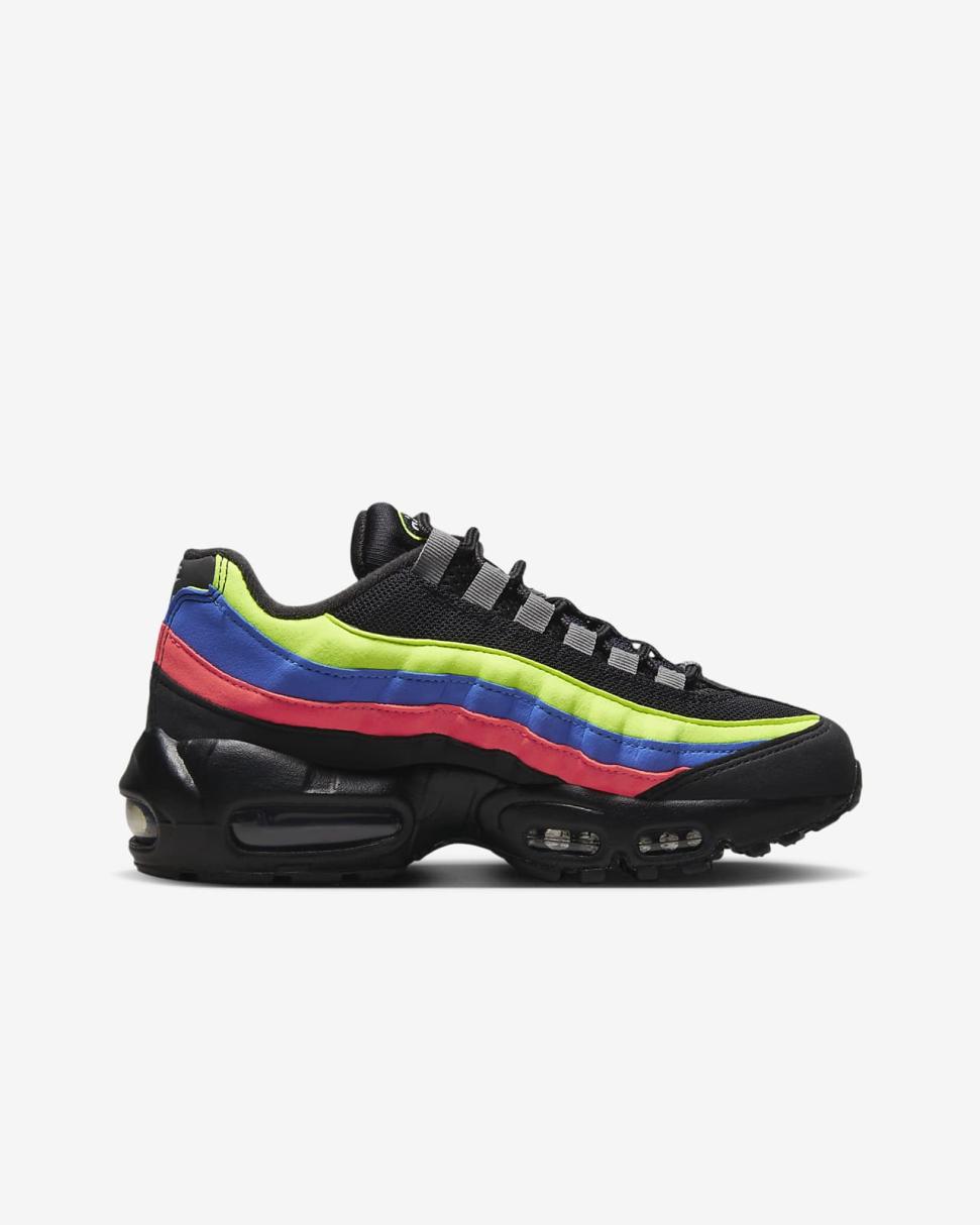 Nike Air Max 95 Black/Volt/Blue Crystal/Black | Kids Nike Air Max