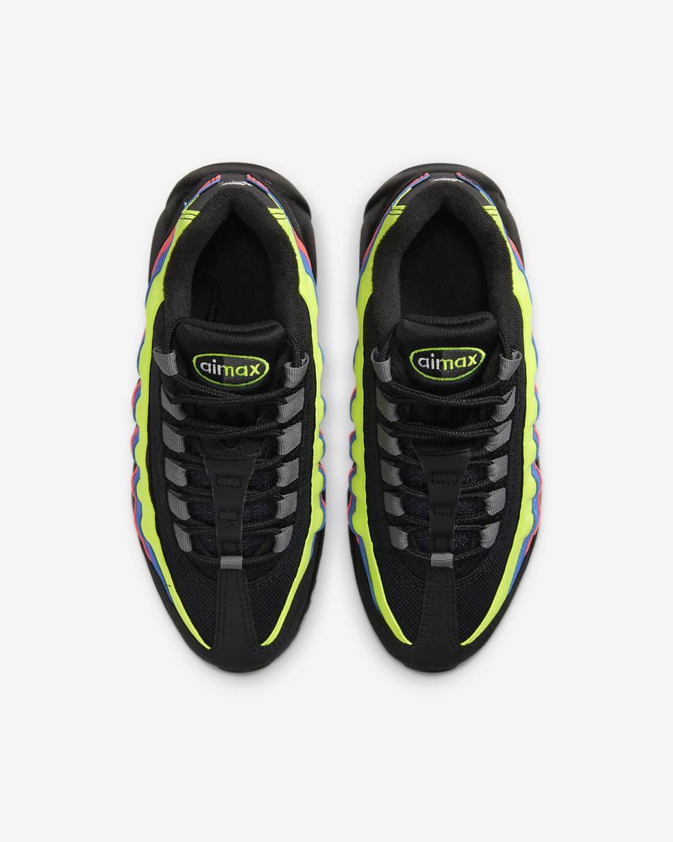 Nike Air Max 95 Black/Volt/Blue Crystal/Black | Kids Nike Air Max
