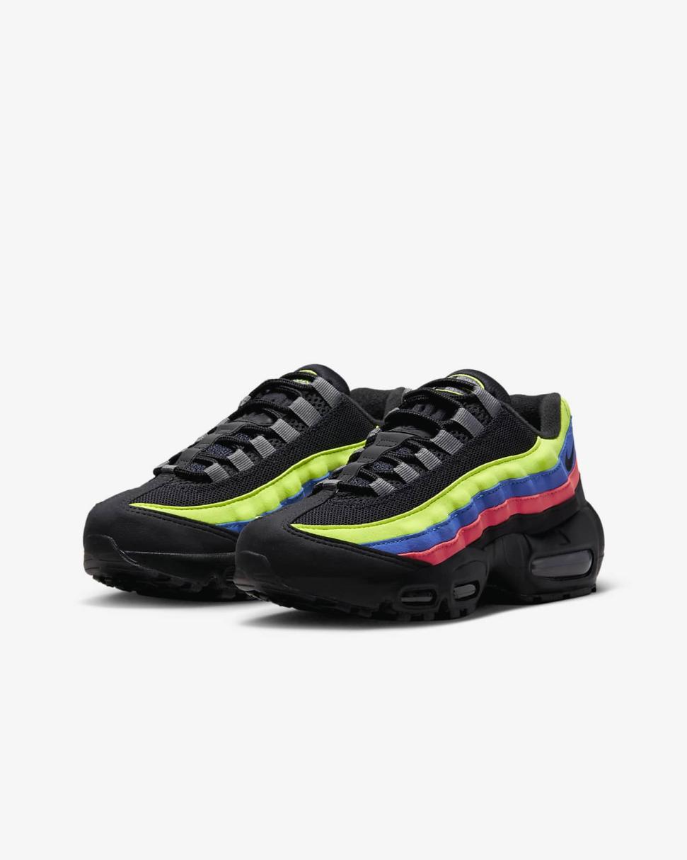 Nike Air Max 95 Black/Volt/Blue Crystal/Black | Kids Nike Air Max