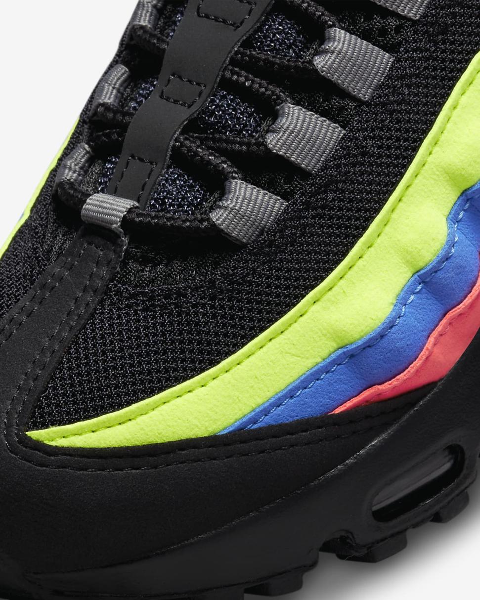 Nike Air Max 95 Black/Volt/Blue Crystal/Black | Kids Nike Air Max