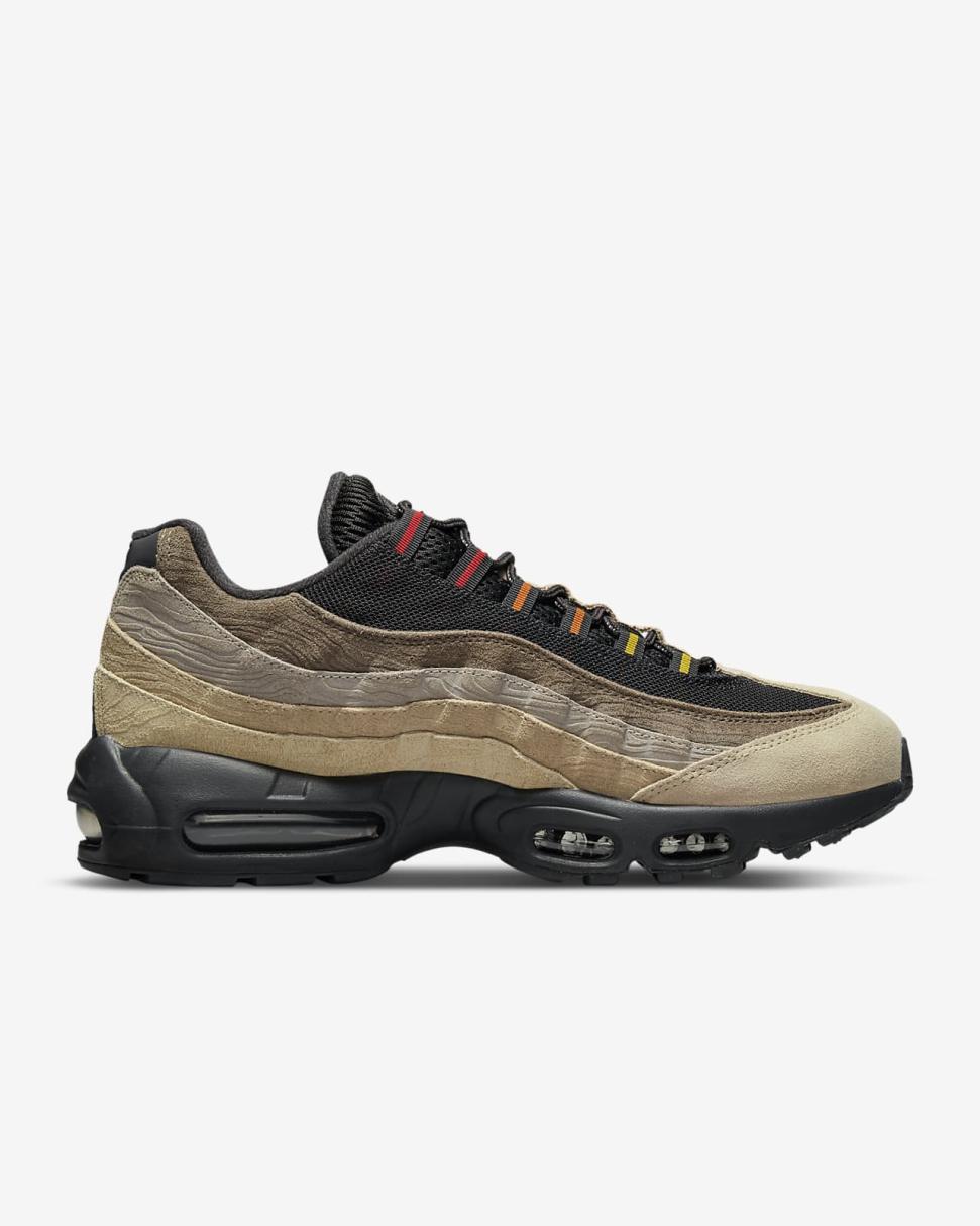 Nike Air Max 95 Off Noir/Rattan/Limestone/University Red | Mens Nike Lifestyle