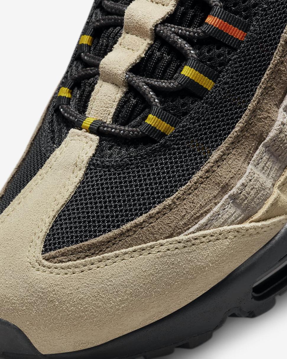 Nike Air Max 95 Off Noir/Rattan/Limestone/University Red | Mens Nike Lifestyle