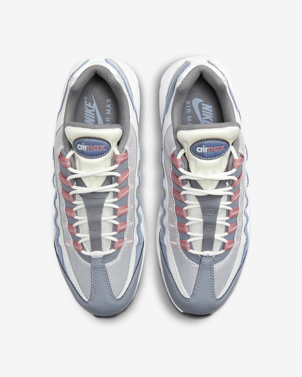 Nike Air Max 95 Vast Grey/Cool Grey/Summit White/Red Stardust | Mens Nike Lifestyle