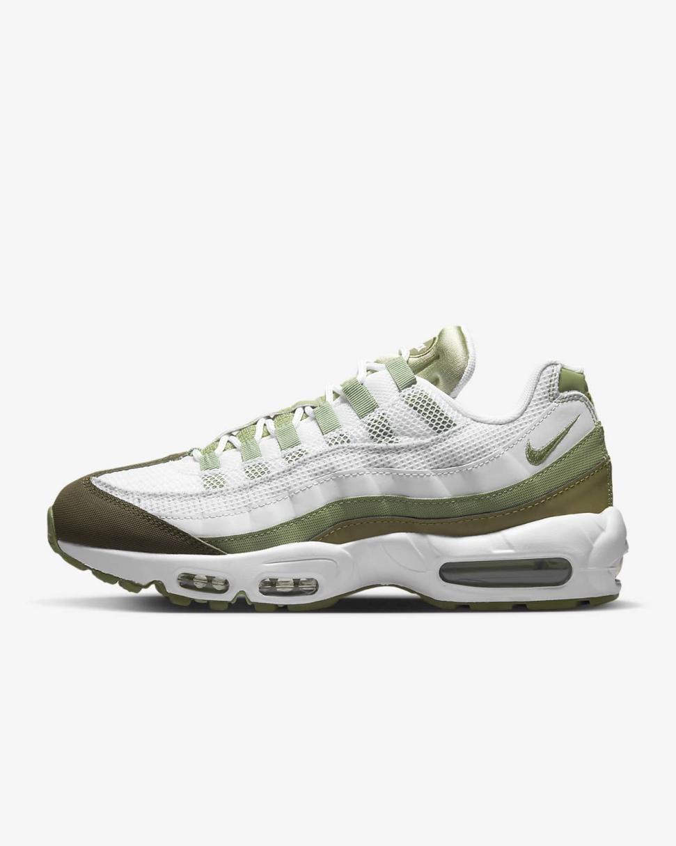 Nike Air Max 95 White/Medium Olive/Oil Green | Mens Nike Lifestyle