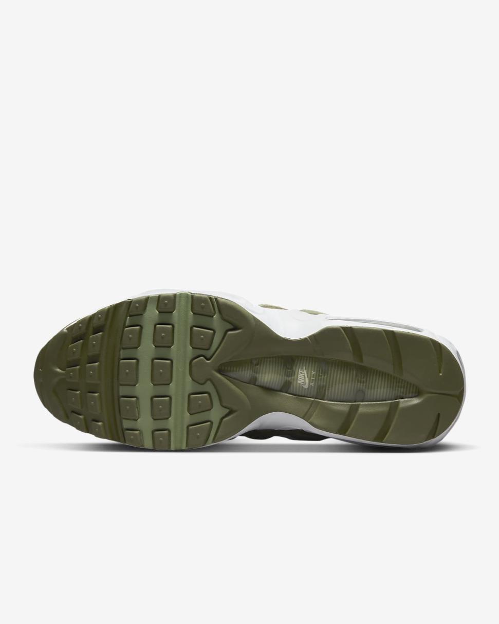 Nike Air Max 95 White/Medium Olive/Oil Green | Mens Nike Lifestyle