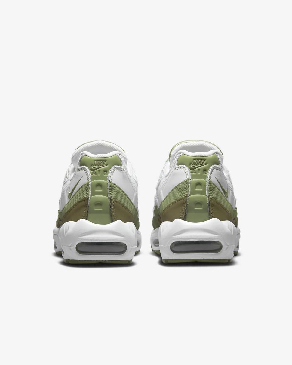 Nike Air Max 95 White/Medium Olive/Oil Green | Mens Nike Lifestyle