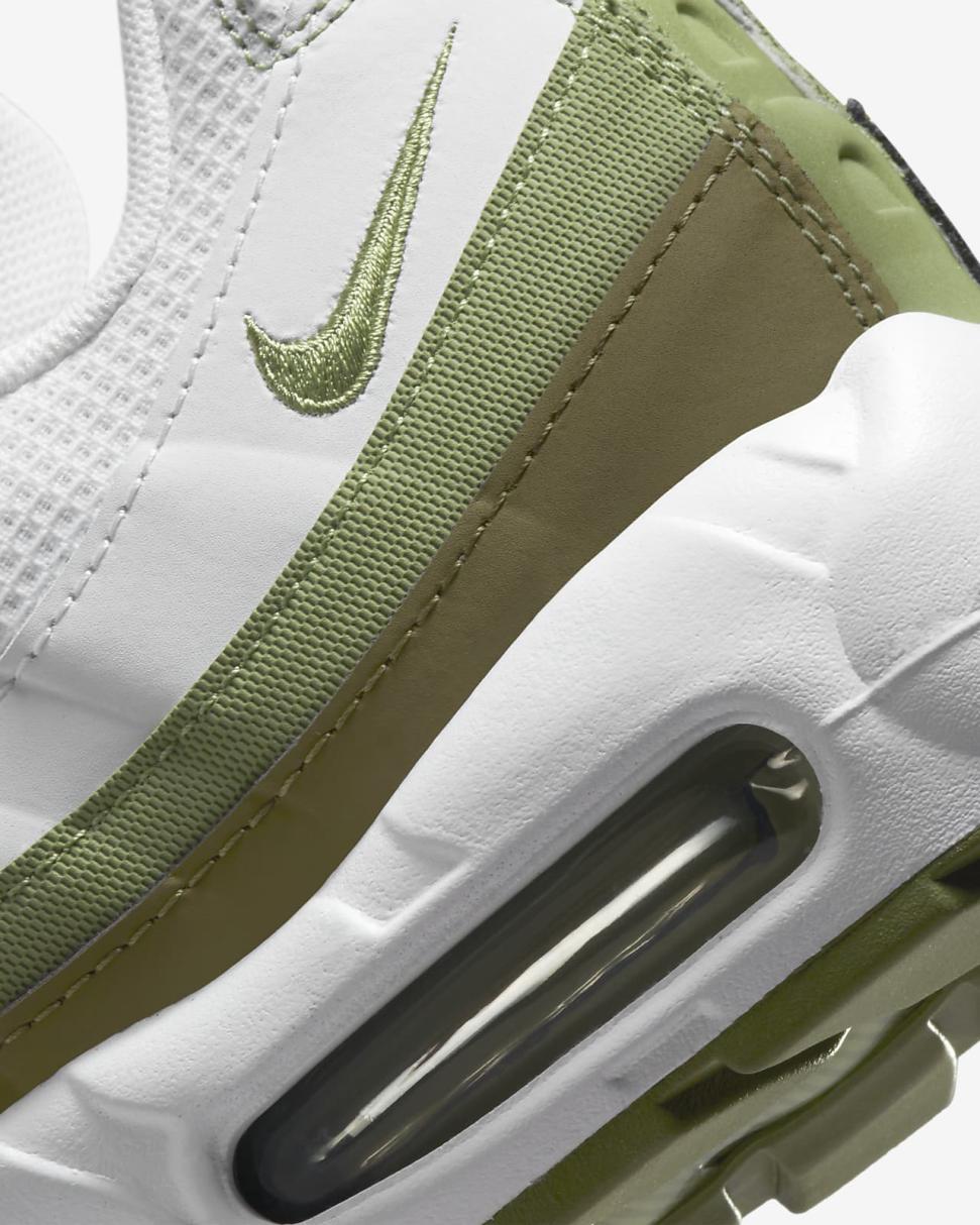 Nike Air Max 95 White/Medium Olive/Oil Green | Mens Nike Lifestyle