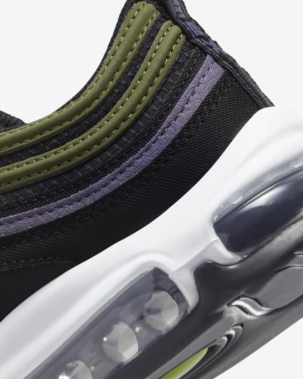 Nike Air Max 97 Black/Canyon Purple/Vivid Green/Elemental Pink | Kids Nike Air Max