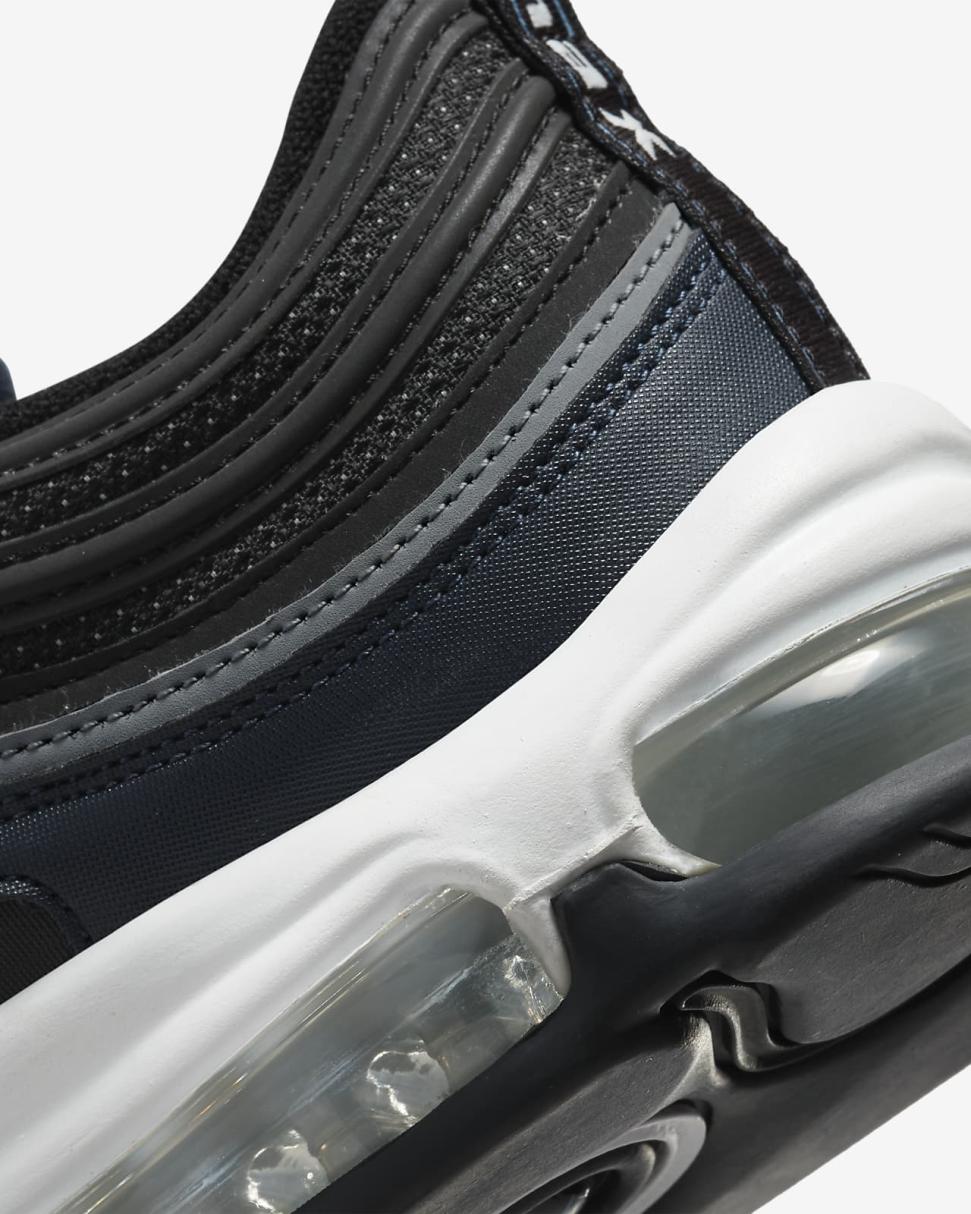 Nike Air Max 97 Black/Dark Obsidian/Pure Platinum/University Blue | Mens Nike Lifestyle