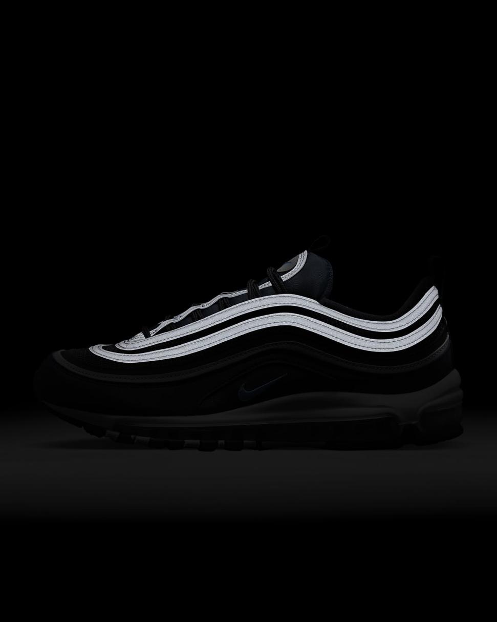 Nike Air Max 97 Black/Dark Obsidian/Pure Platinum/University Blue | Mens Nike Lifestyle