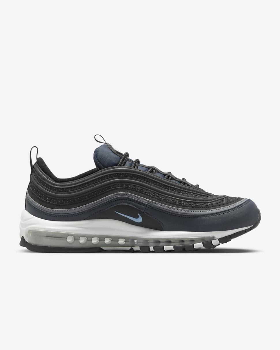 Nike Air Max 97 Black/Dark Obsidian/Pure Platinum/University Blue | Mens Nike Lifestyle
