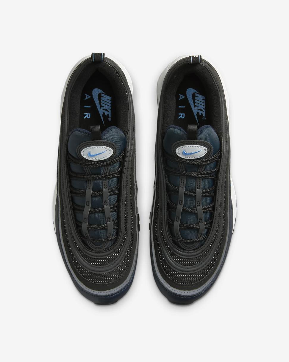 Nike Air Max 97 Black/Dark Obsidian/Pure Platinum/University Blue | Mens Nike Lifestyle