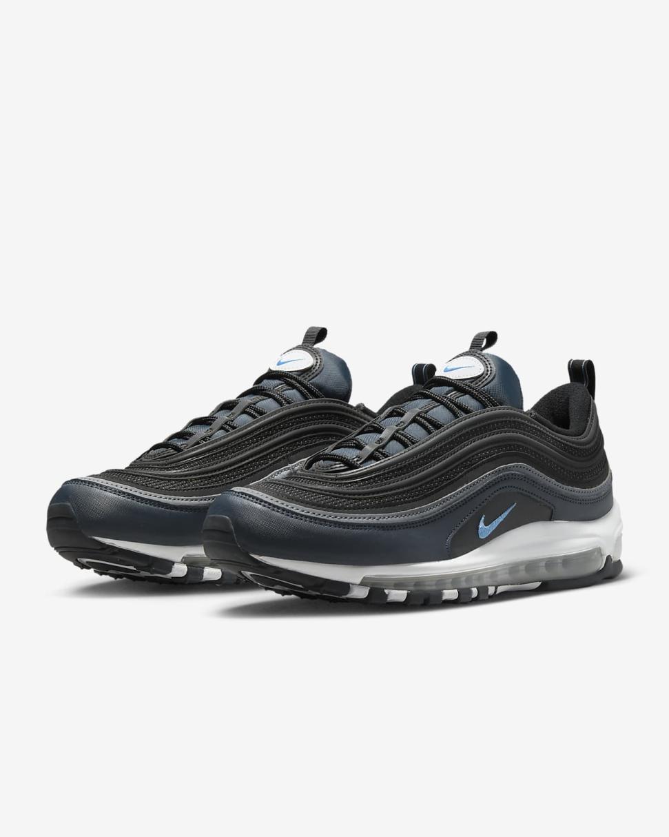 Nike Air Max 97 Black/Dark Obsidian/Pure Platinum/University Blue | Mens Nike Lifestyle