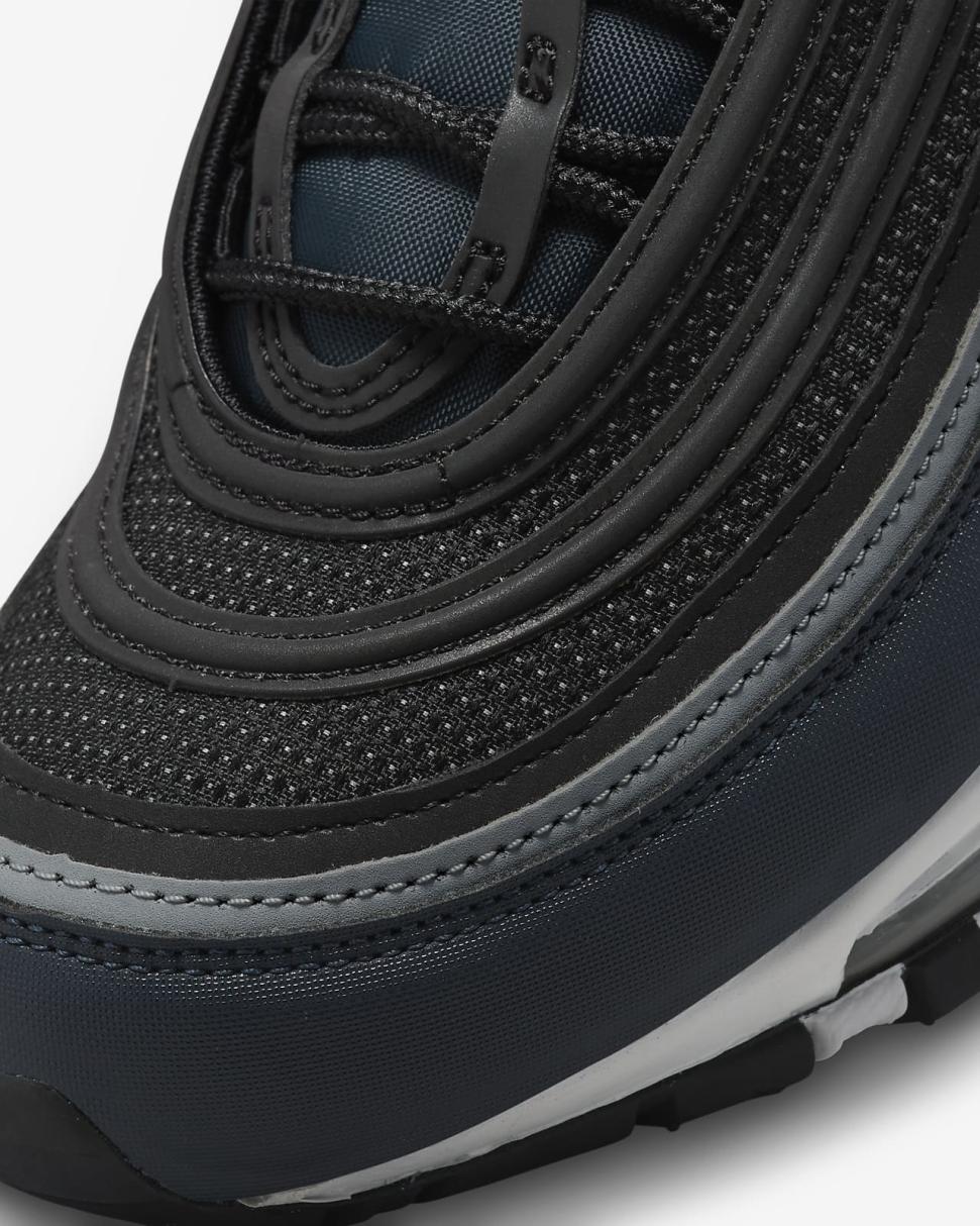 Nike Air Max 97 Black/Dark Obsidian/Pure Platinum/University Blue | Mens Nike Lifestyle