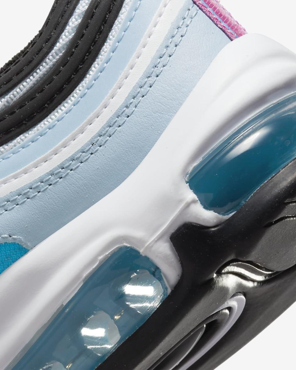 Nike Air Max 97 Blue Whisper/White/Blue Lightning/Opti Yellow | Kids Nike First Day Kicks