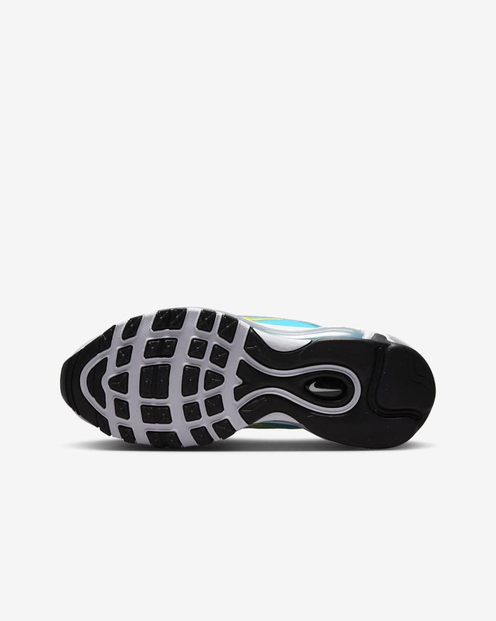 Nike Air Max 97 Blue Whisper/White/Blue Lightning/Opti Yellow | Kids Nike First Day Kicks