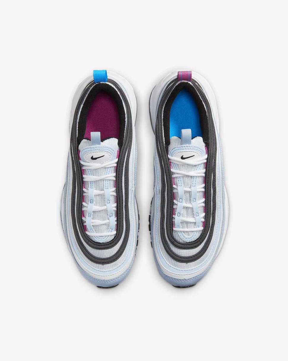Nike Air Max 97 Blue Whisper/White/Blue Lightning/Opti Yellow | Kids Nike First Day Kicks