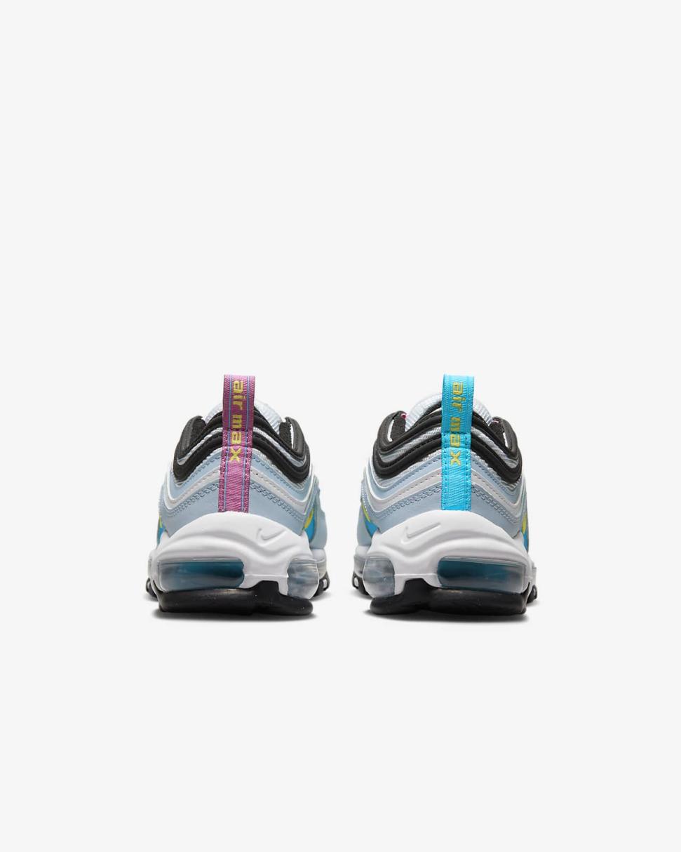 Nike Air Max 97 Blue Whisper/White/Blue Lightning/Opti Yellow | Kids Nike First Day Kicks