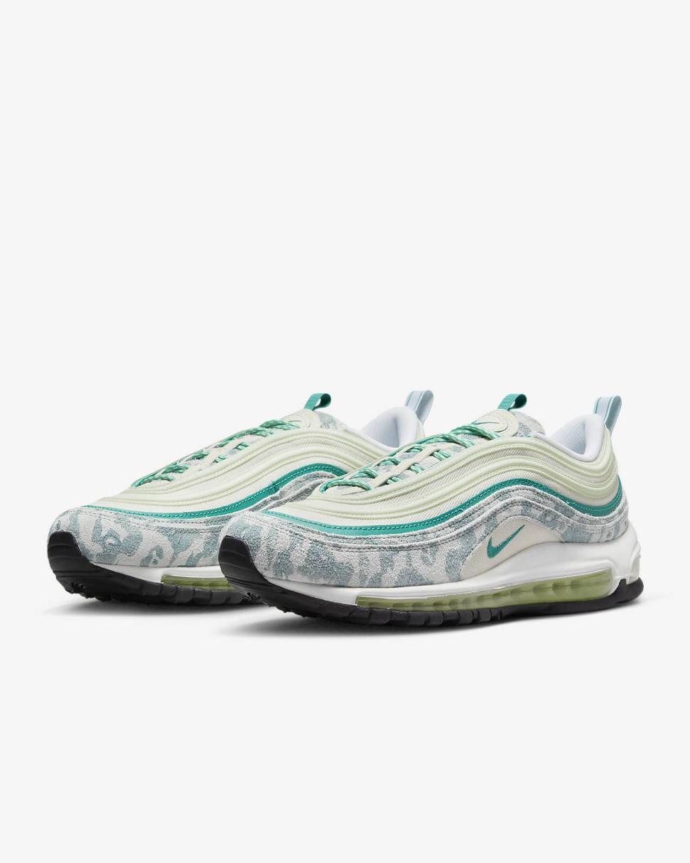 Nike Air Max 97 Coconut Milk/Barely Volt/White/Neptune Green | Mens Nike Lifestyle