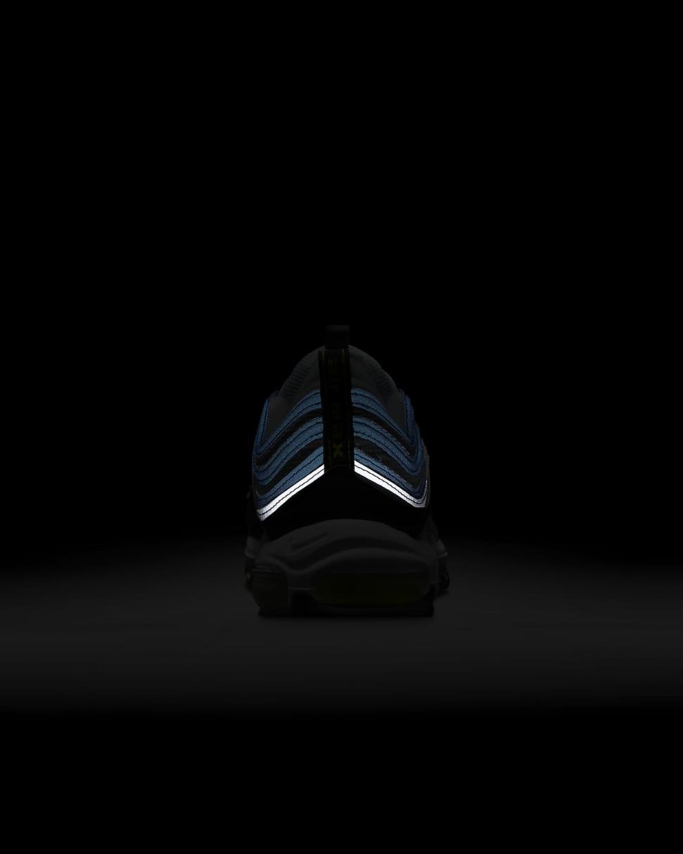 Nike Air Max 97 OG Atlantic Blue/Metallic Silver/Black/Voltage Yellow | Mens Nike First Day Kicks