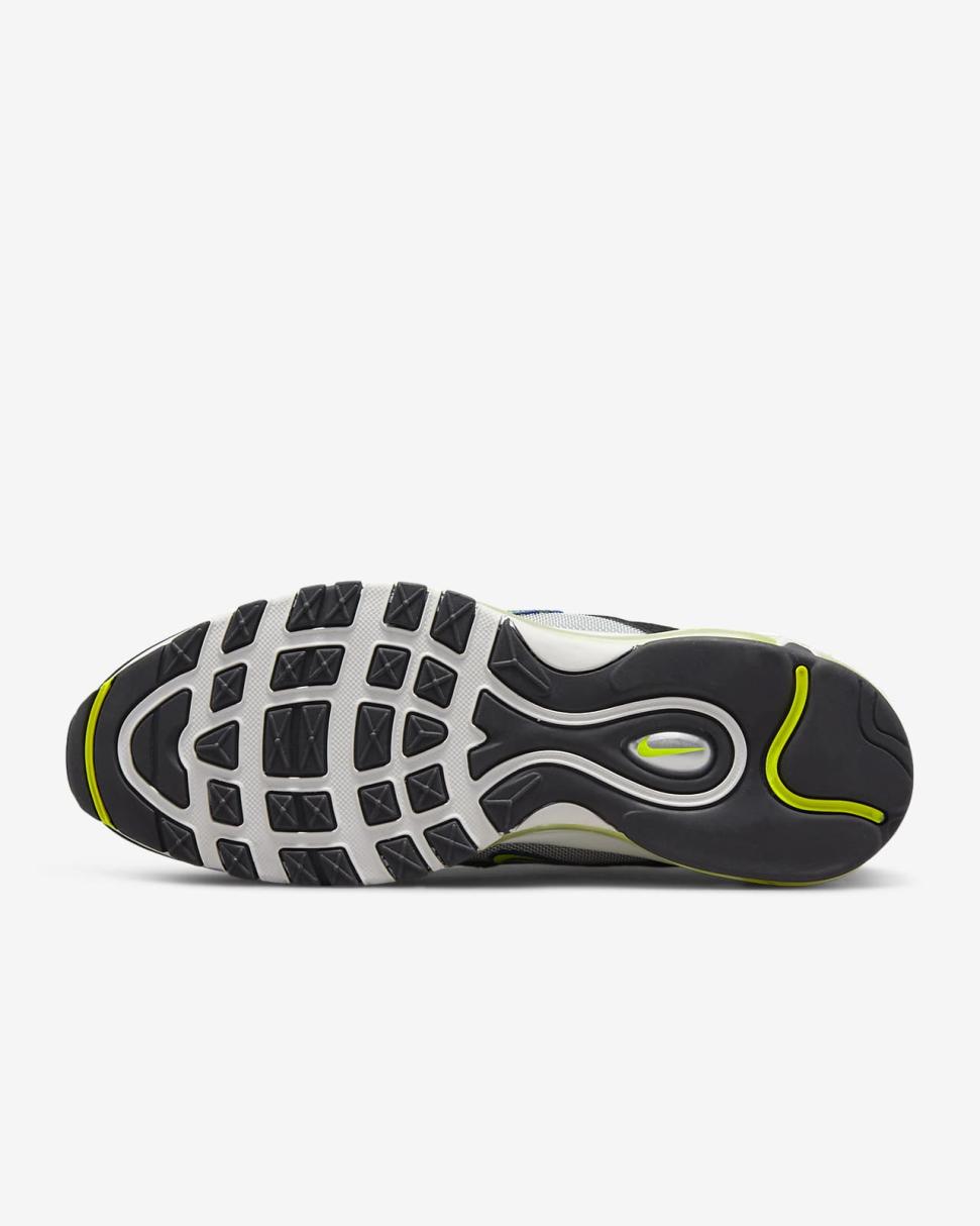 Nike Air Max 97 OG Atlantic Blue/Metallic Silver/Black/Voltage Yellow | Mens Nike First Day Kicks