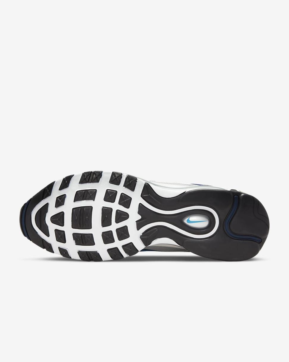 Nike Air Max 97 OG Metallic Silver/Midnight Navy/Summit White/Chlorine Blue | Mens Nike First Day Kicks