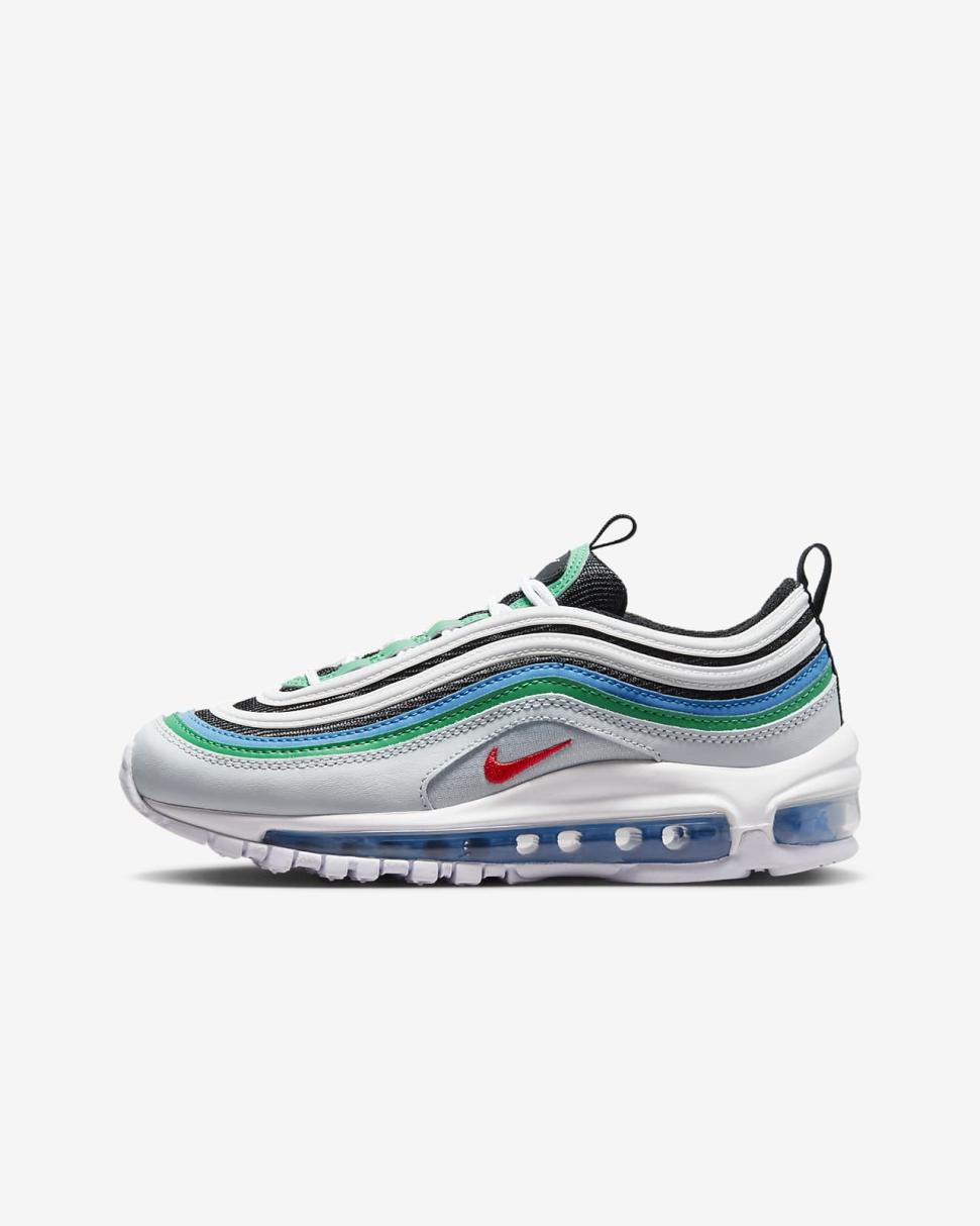 Nike Air Max 97 Pure Platinum/Black/White/Light Crimson | Kids Nike First Day Kicks