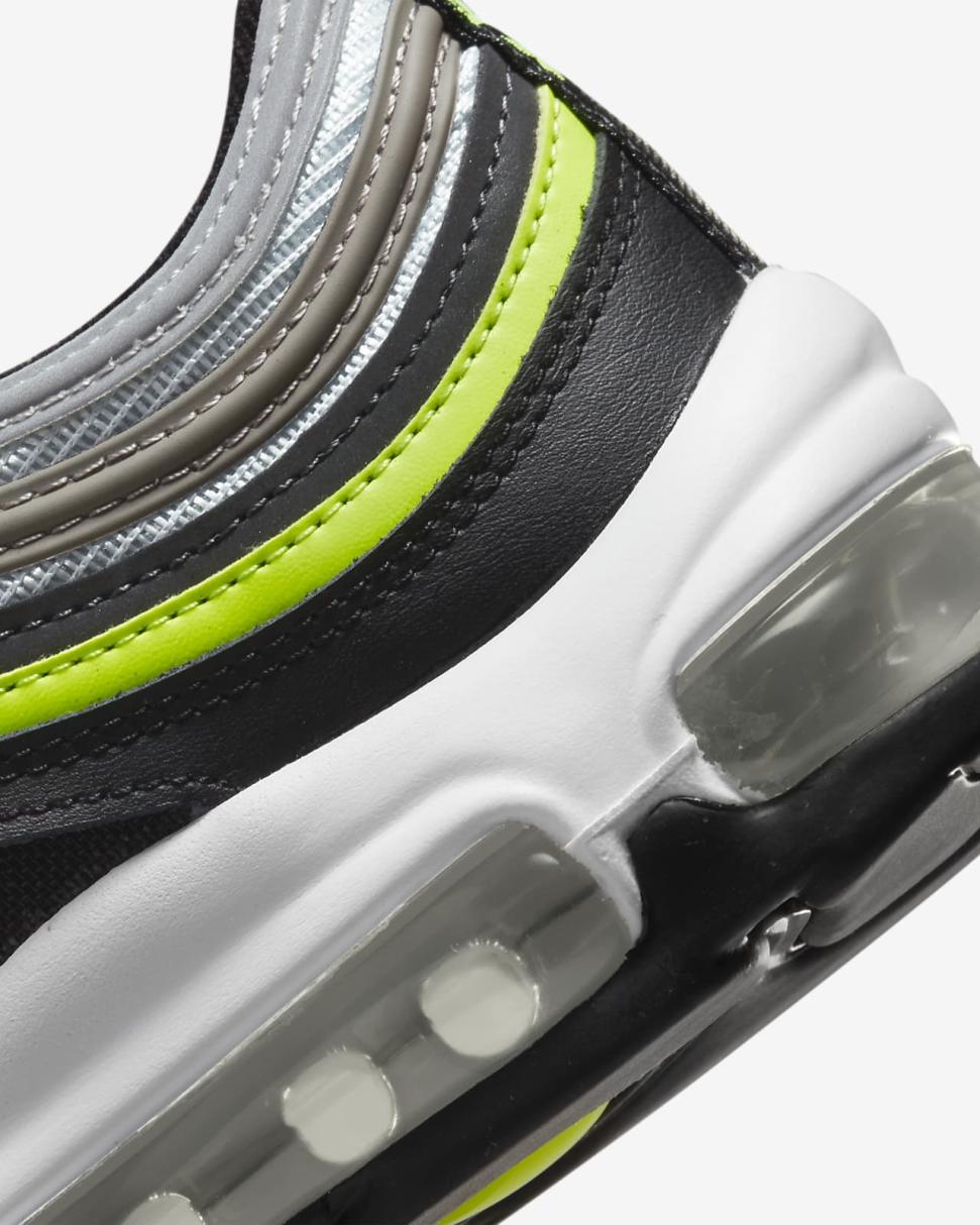 Nike Air Max 97 Pure Platinum/Black/White/Volt | Kids Nike First Day Kicks