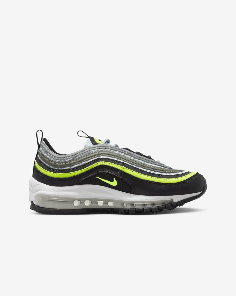 Nike Air Max 97 Pure Platinum/Black/White/Volt | Kids Nike First Day Kicks