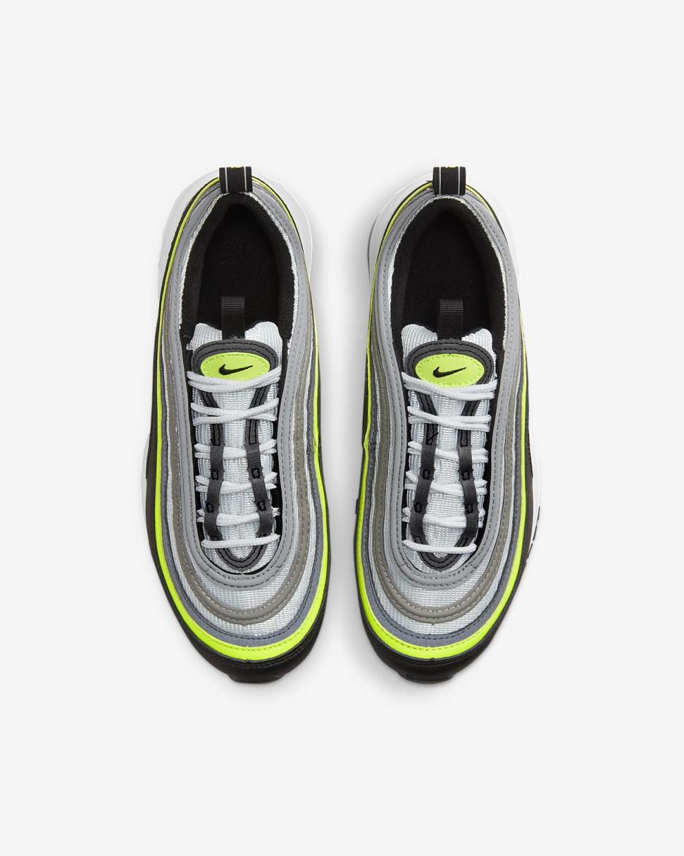 Nike Air Max 97 Pure Platinum/Black/White/Volt | Kids Nike First Day Kicks